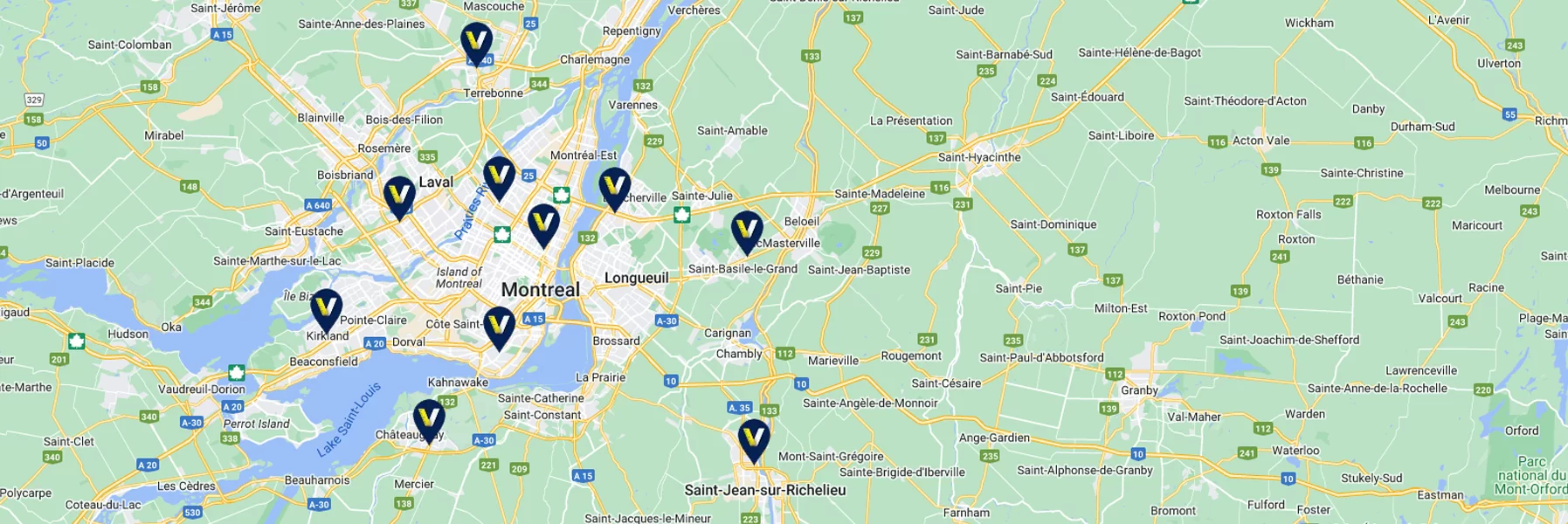 Portes et fenêtres Verdun carte succursales